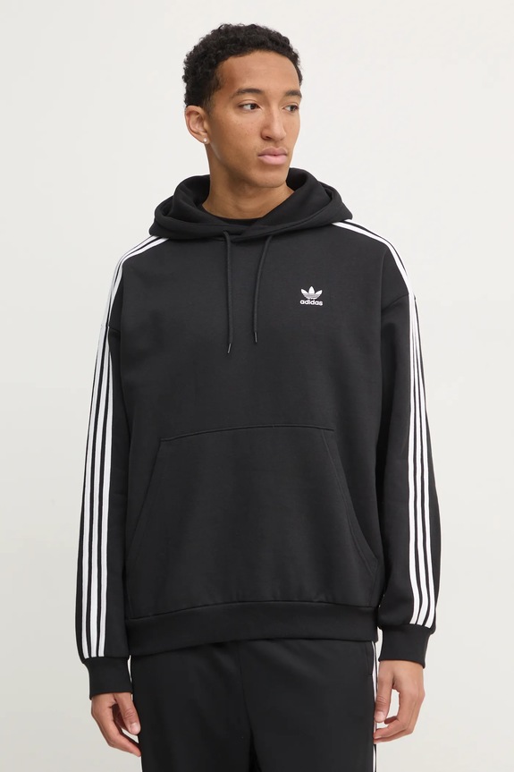 adidas Originals felpa BAGGY HOODIE nero JC6251