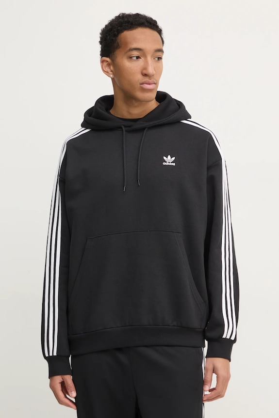 adidas Originals felpa BAGGY HOODIE nero JC6251