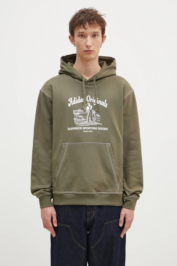 adidas Originals cotton sweatshirt Wabash cotton green JP4482