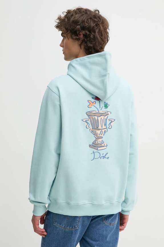 Îmbrăcăminte Drôle de Monsieur hanorac de bumbac Le Hoodie Vase F.HO174.CO127.LBE turcoaz