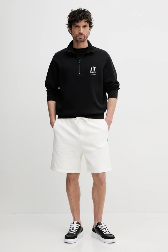 Armani Exchange bluza rozpinana męska bawełniana XM000370.AF10818.NOS czarny AA00