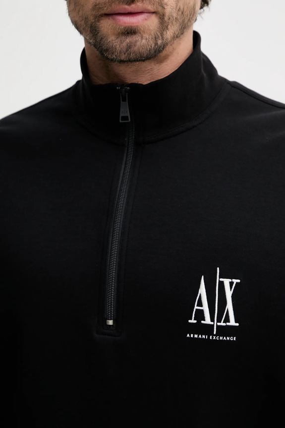 Armani Exchange bluza rozpinana męska bawełniana XM000370.AF10818.NOS czarny