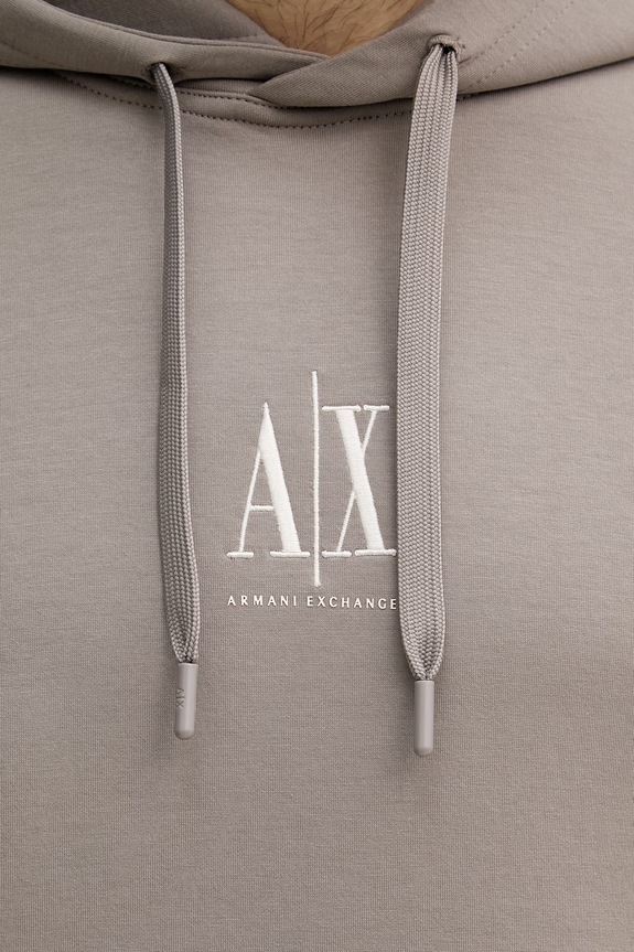 Armani Exchange mikina s kapucňou pánska s bavlnou XM000369.AF10818.NOS hnedá