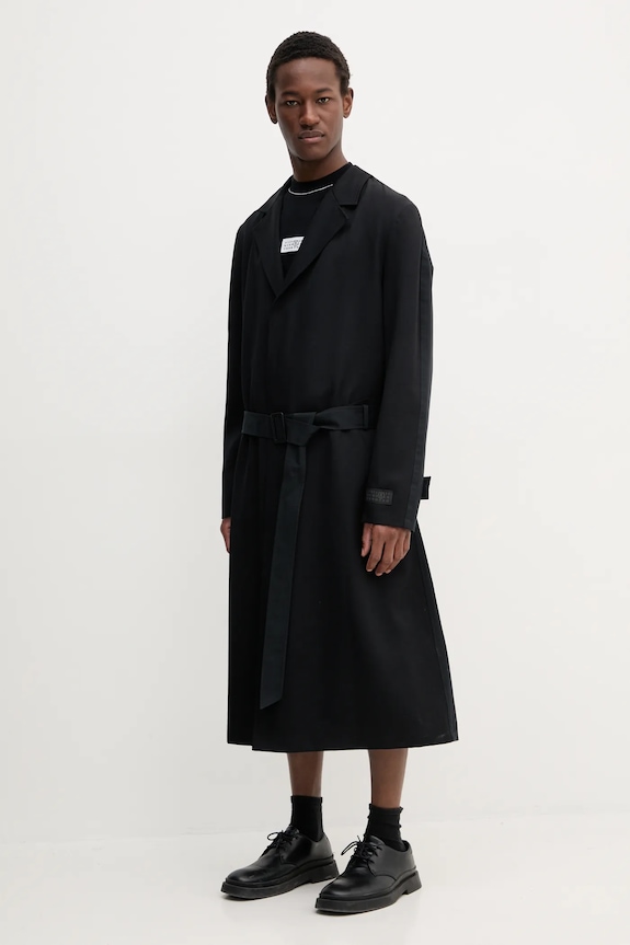 MM6 Maison Margiela maglione in lana SH0HL0017 nero AW25