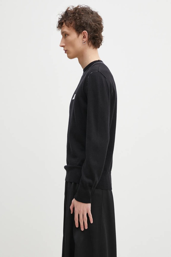 Μάλλινο πουλόβερ MM6 Maison Margiela SH0HL0017 μαύρο AW25