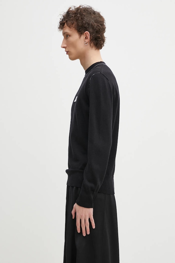 Μάλλινο πουλόβερ MM6 Maison Margiela SH0HL0017 μαύρο AW25