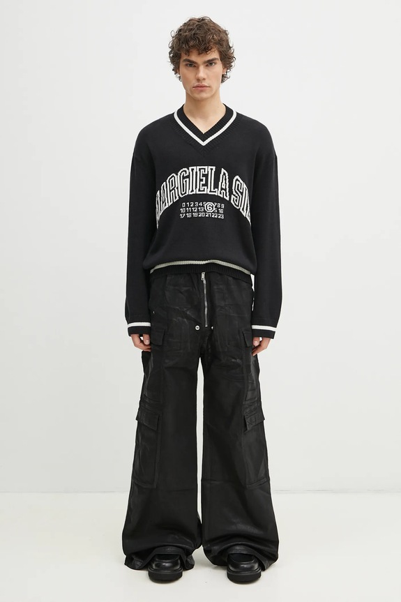 MM6 Maison Margiela maglione in misto lana SH0HN0002 nero