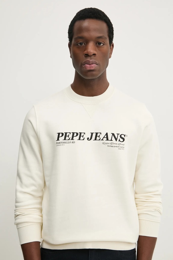 Pepe Jeans bluza DYLAN CREW beżowy PM582756
