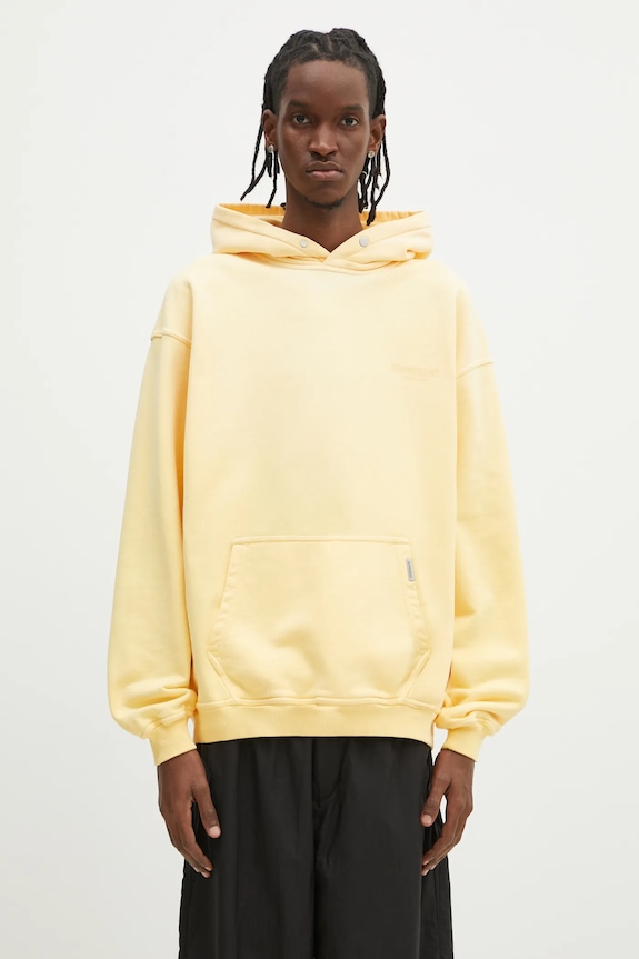 Бавовняна кофта Represent Owners Club Hoodie надрук жовтий OCM41113.32