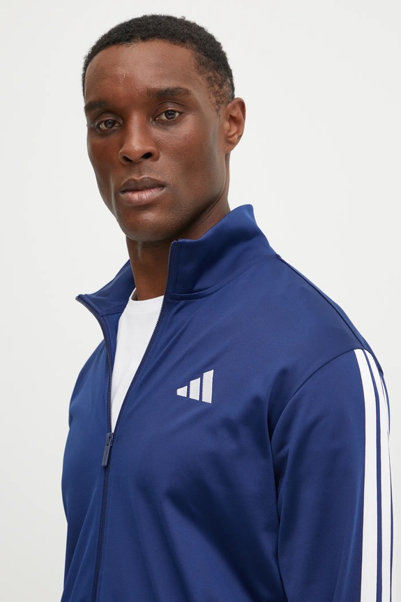 Mikina adidas 3-Stripes tmavomodrá JI8817