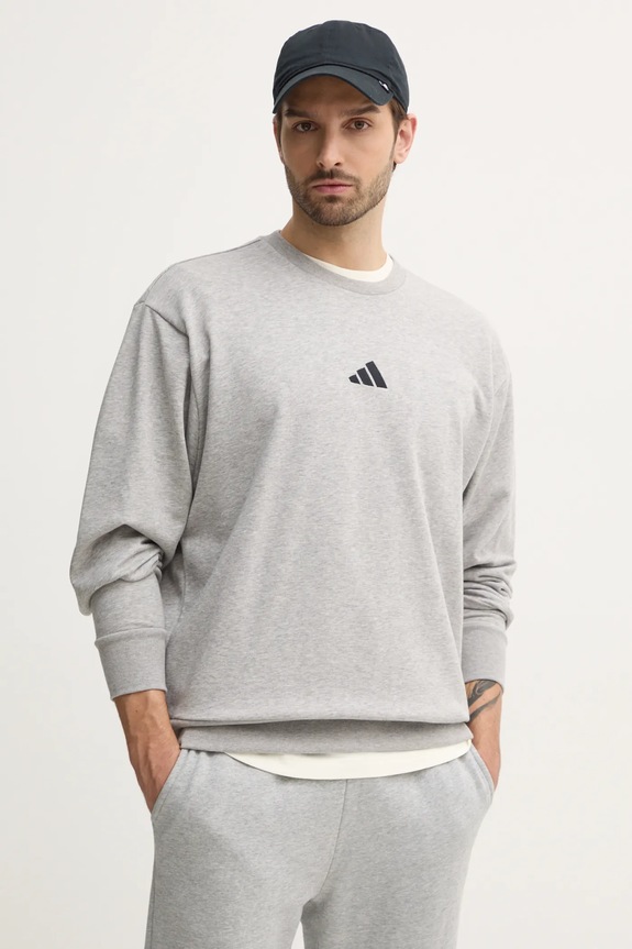 adidas bluza Feelcozy aplikacja szary JE3828
