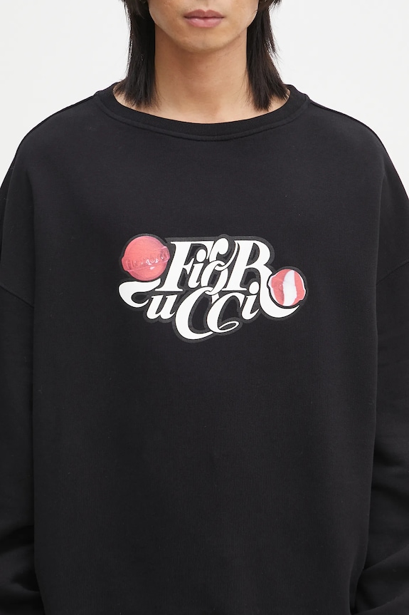 Хлопковая кофта Fiorucci Curly Lollipop Logo Relaxed Fit Sweatshirt чёрный U02SPSCR188CJ05BK02