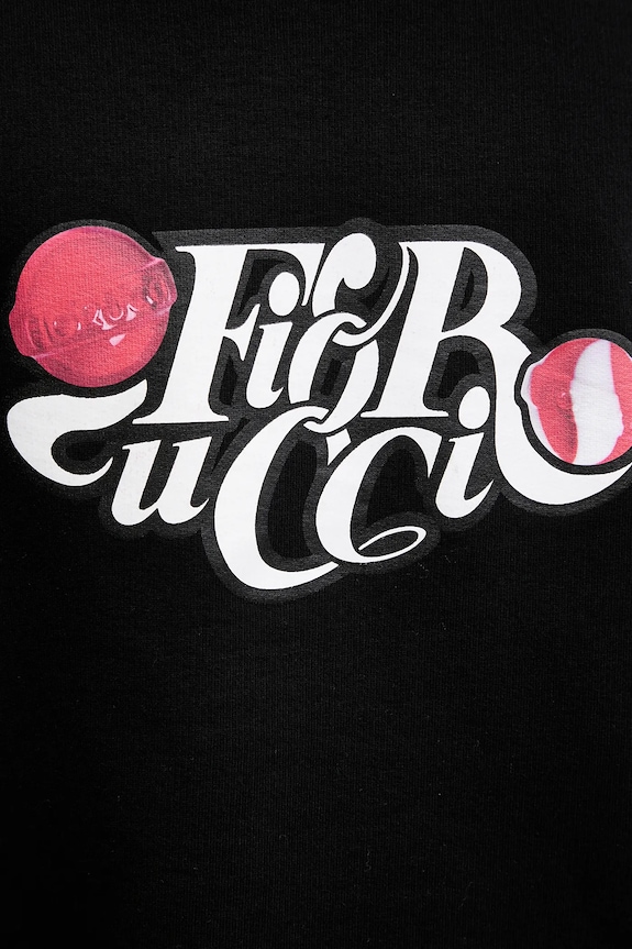 Βαμβακερή μπλούζα Fiorucci Curly Lollipop Logo Relaxed Fit Sweatshirt U02SPSCR188CJ05BK02 μαύρο