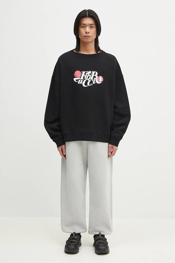 Хлопковая кофта Fiorucci Curly Lollipop Logo Relaxed Fit Sweatshirt U02SPSCR188CJ05BK02 чёрный