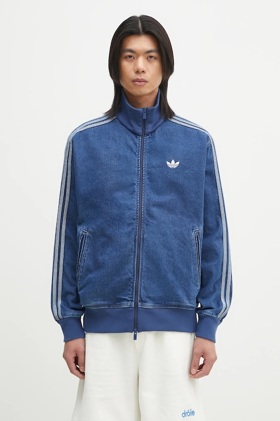 adidas Originals denim jacket Adicolor Denim Firebird Track Top Planet friendly blue JC6233