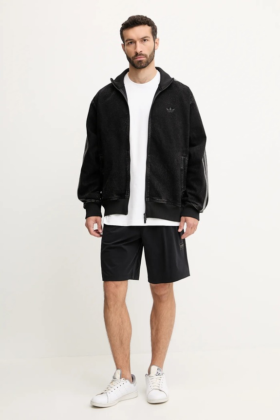 adidas Originals denim jacket Adicolor Denim Firebird Track Top JC6717 black SS25