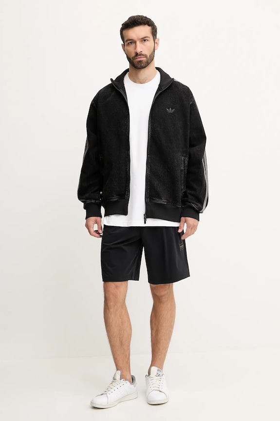 adidas Originals denim jacket Adicolor Denim Firebird Track Top JC6717 black SS25