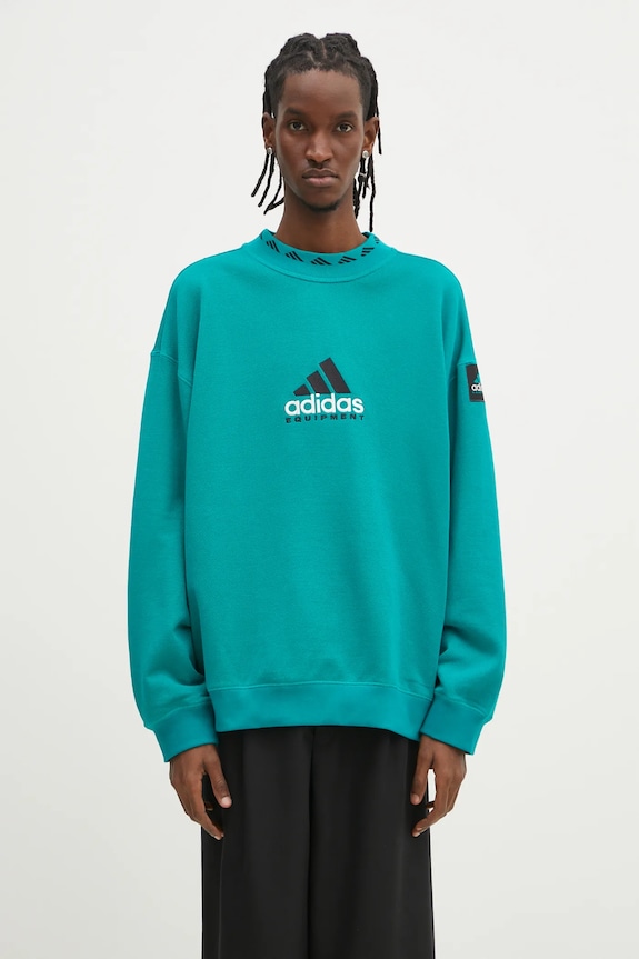 Суичър adidas Originals Equipment Reflective Crew Neck щампа тюркоазен JN7146