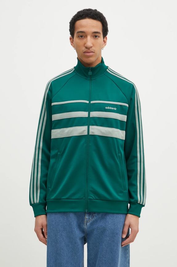 Mikina adidas Originals First Tracktop nášivka zelená JP1041