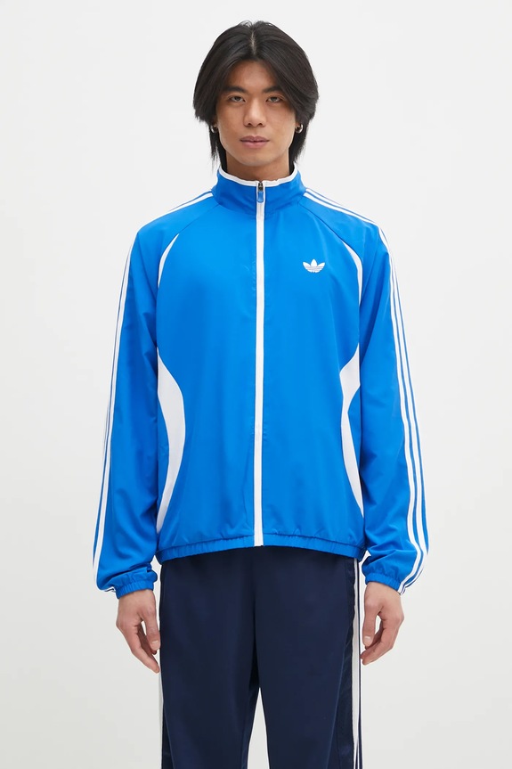 adidas Originals felpa Teamgeist Tracktop stampa all-over blu JP1117