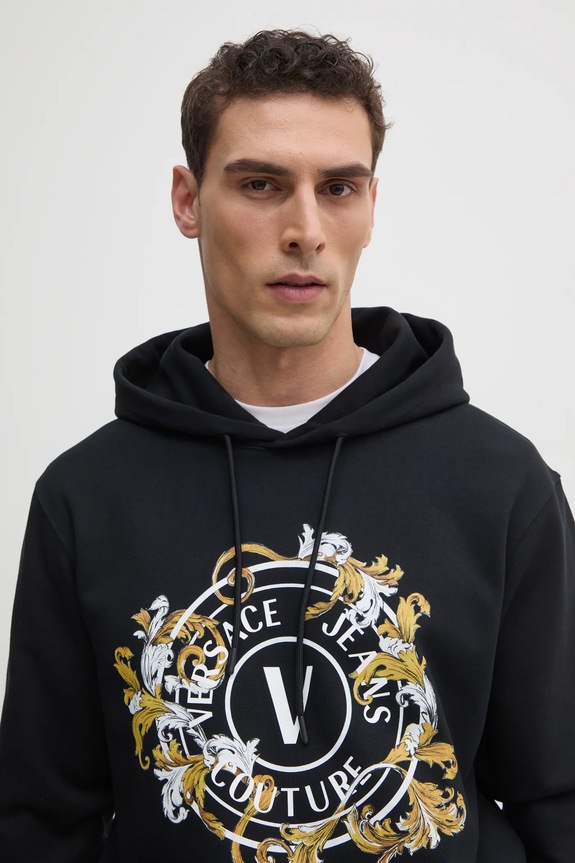 Bavlněná mikina Versace Jeans Couture černá 78GAIC01.CF00C