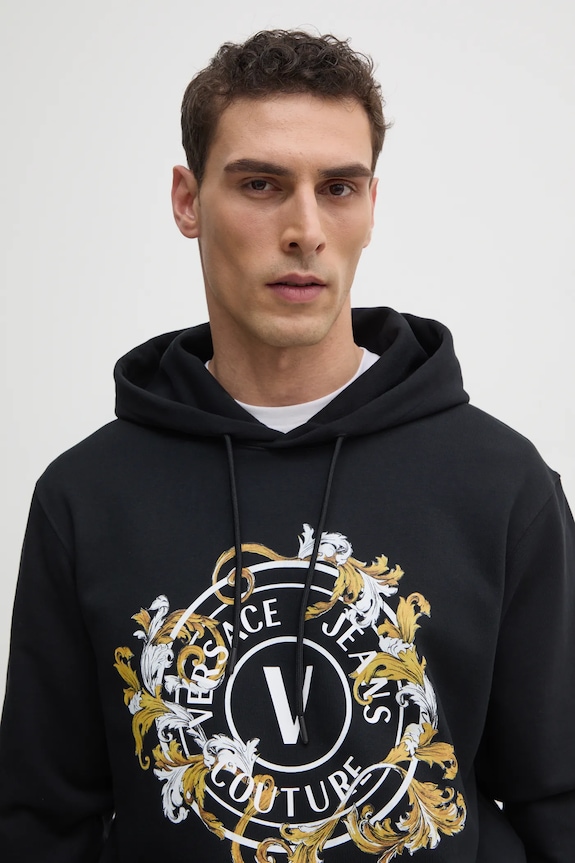 Bavlněná mikina Versace Jeans Couture černá 78GAIC01.CF00C