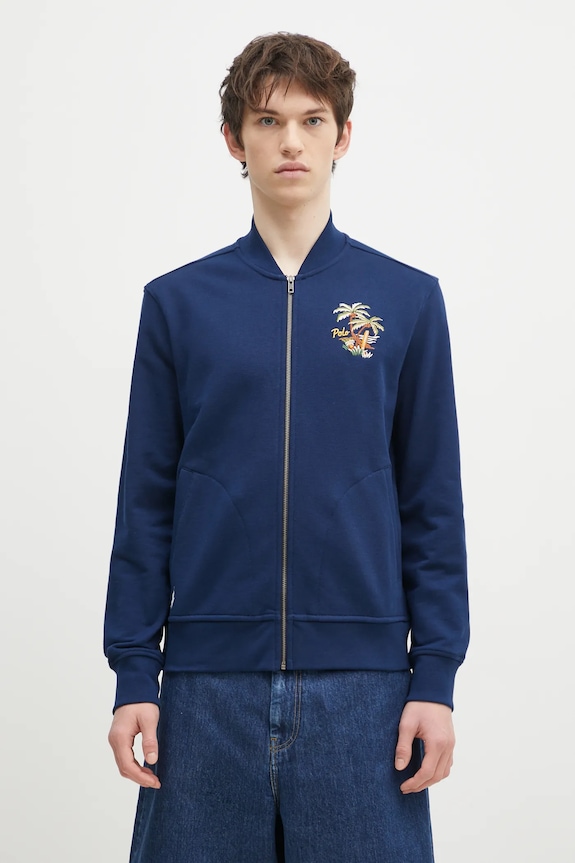 Odzież Polo Ralph Lauren bluza bawełniana Long Sleeve Sweatshirt 710970280 niebieski