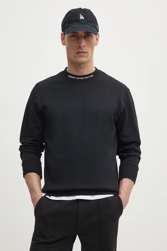 Bavlněná mikina Versace Jeans Couture potisk černá 78GAIE03.CF00E