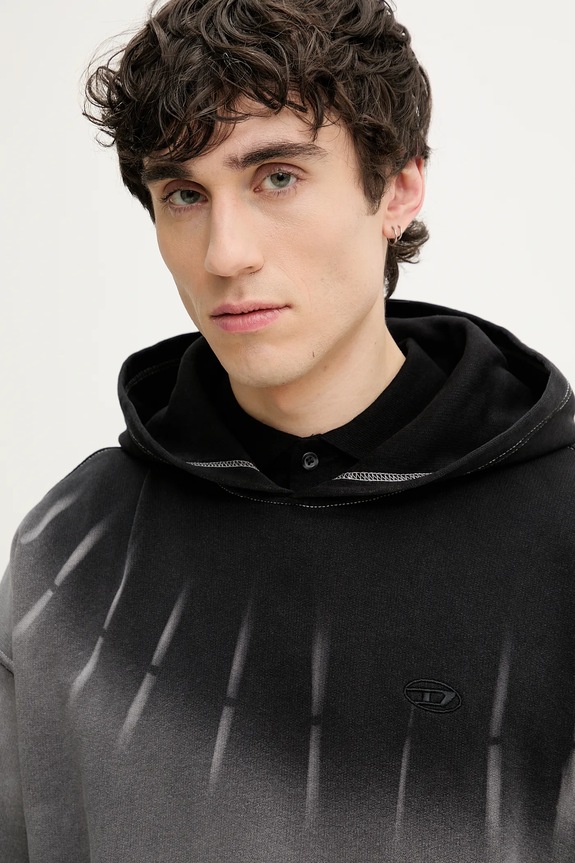 Суичър Diesel S-BOXT-HOOD-R2 SWEAT-SHIRT черен A16123.0SLBP