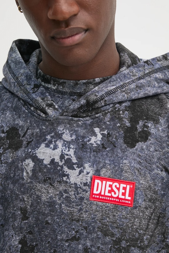 Bavlněná mikina Diesel S-BOXT-HOOD-R8 SWEAT-SHIRT A16404.0QLAG šedá