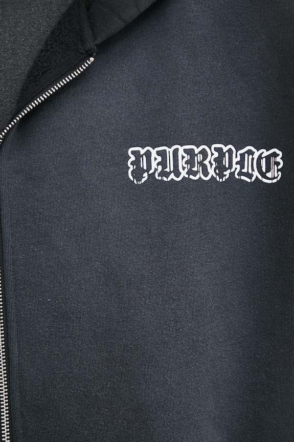 Βαμβακερή μπλούζα PURPLE BRAND HWT FLEECE ZIP FRONT HOODY P460.HBGW125 γκρί