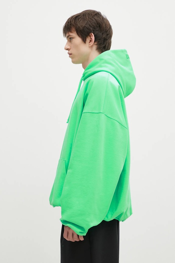 Dukserica VETEMENTS Oval Logo Cropped Boxy UA66HD600E zelena SS25