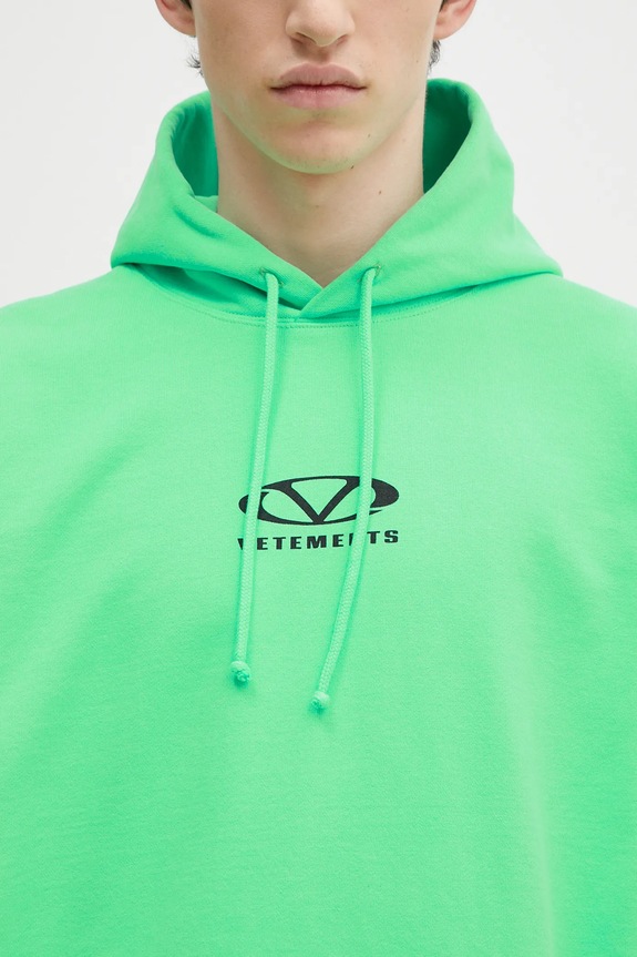 Dukserica VETEMENTS Oval Logo Cropped Boxy UA66HD600E zelena