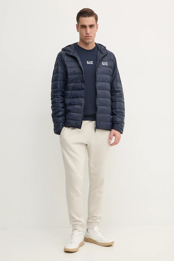 Bavlnená mikina EA7 Emporio Armani PJVRZ.8NPM30 tmavomodrá SS26