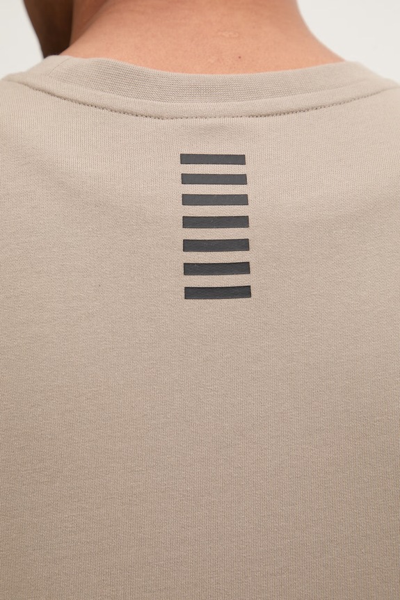 Хлопковая кофта EA7 Emporio Armani коричневый PJVRZ.8NPM30
