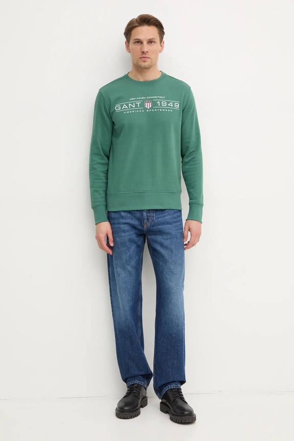 Gant bluza 2044016 zielony SS25