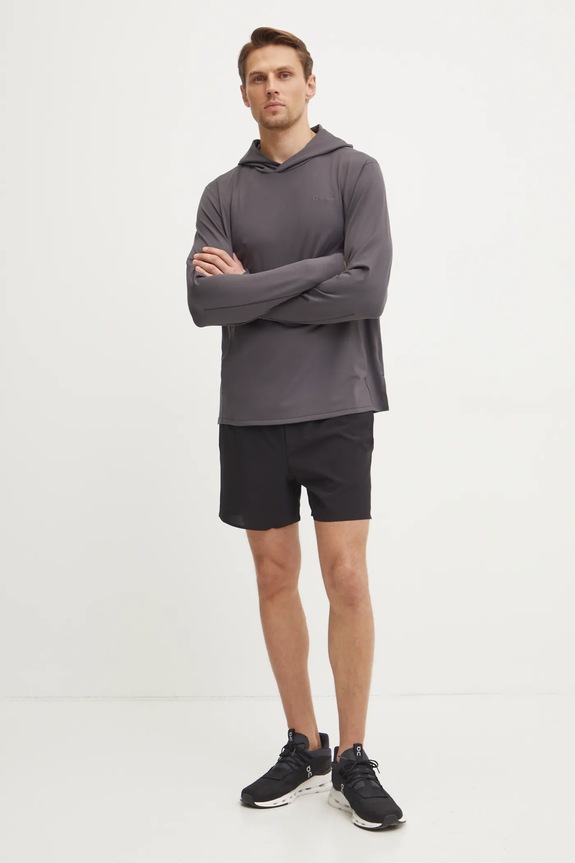 Pulover za vadbo Calvin Klein Performance LVGMS5W346 siva SS25