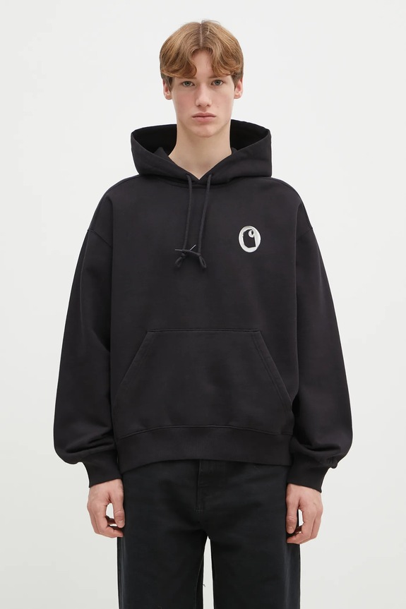 Clothing Carhartt WIP cotton sweatshirt Hooded Charm Link Sweat I034423.0M406 black