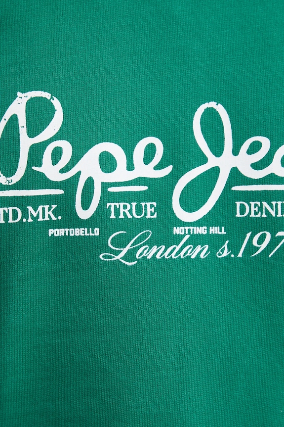 Pepe Jeans bluza bawełniana DUMAS CREW PM582832 zielony