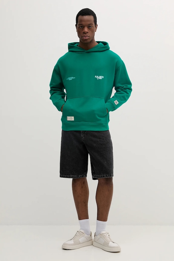 Bavlněná mikina Pepe Jeans COLVILLE HOODIE PM582846 zelená SS25