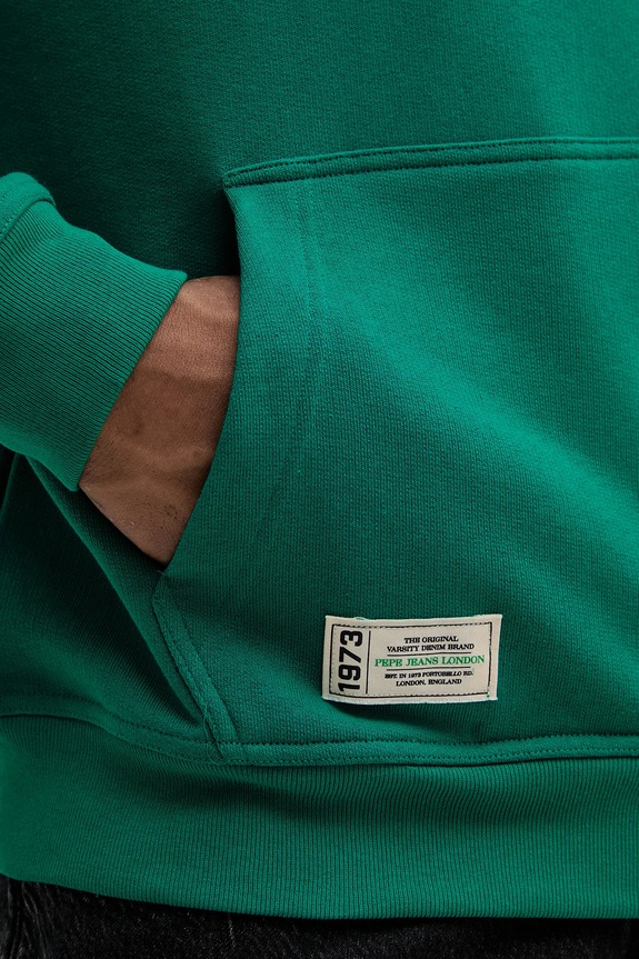 Bavlněná mikina Pepe Jeans COLVILLE HOODIE PM582846 zelená