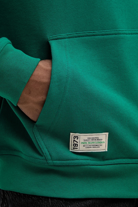 Bavlněná mikina Pepe Jeans COLVILLE HOODIE PM582846 zelená