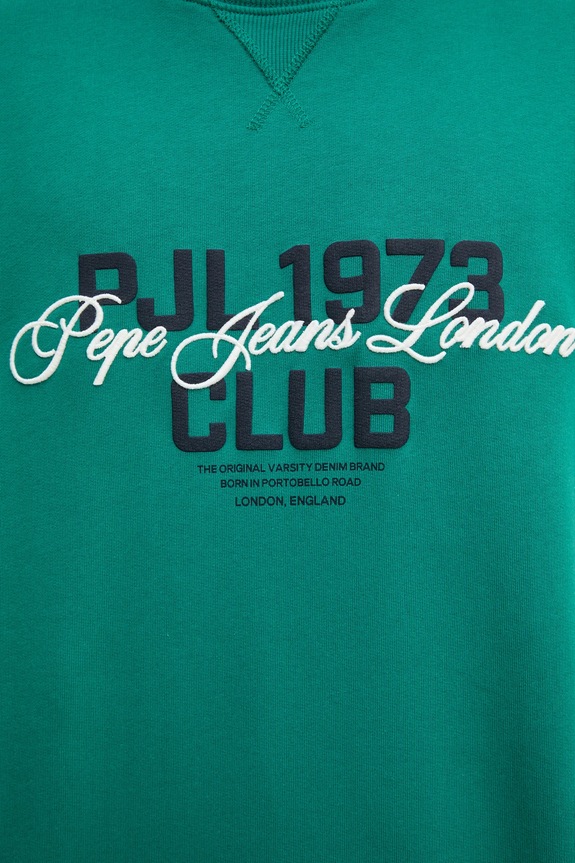 Βαμβακερή μπλούζα Pepe Jeans TALBOT CREW PM582847 πράσινο