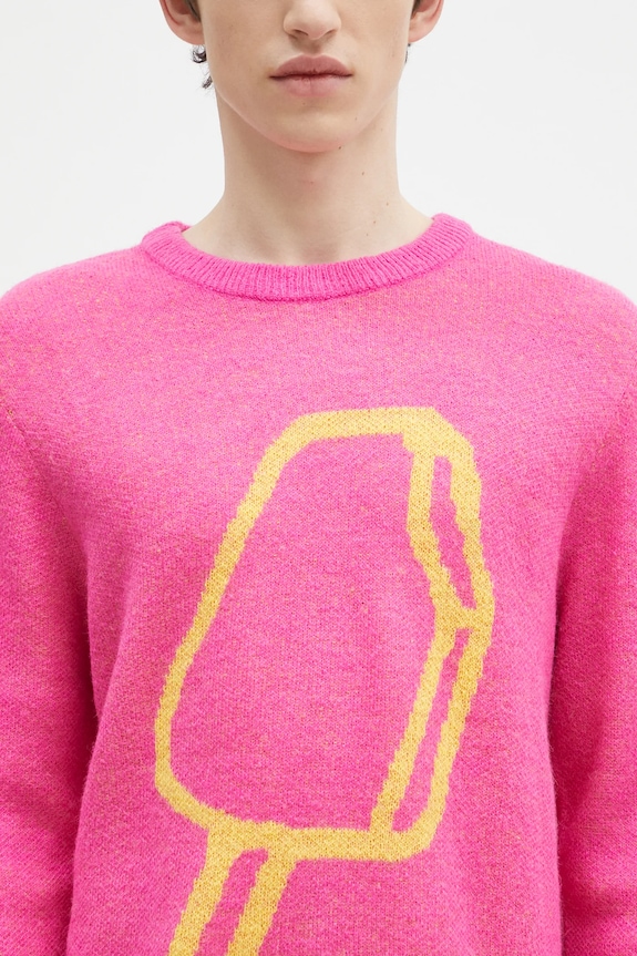 Sveter s prímesou vlny ICECREAM Popsicle Crewneck ružová IC24436