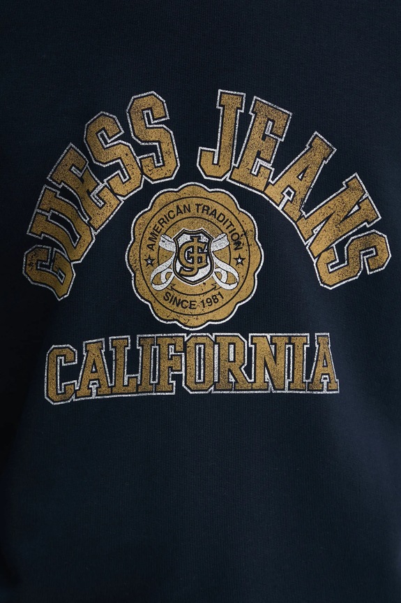 Bavlnená mikina Guess Jeans M5RQ40.KCPR1 tmavomodrá