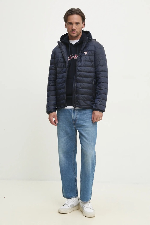 Pamučna dukserica Guess Jeans M5RQ44.KCPR1 mornarsko plava SS25