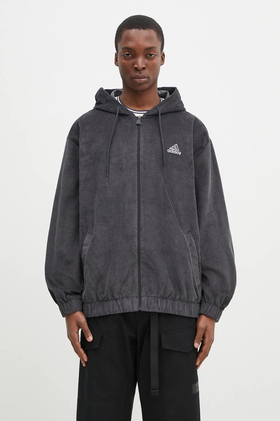 adidas Originals corduroy sweatshirt Cord Hoodie cotton gray JD5393