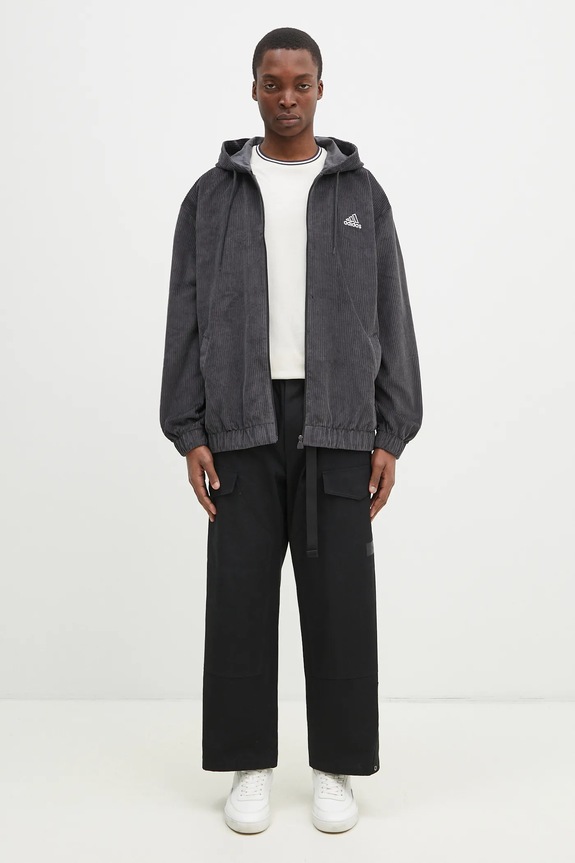 adidas Originals corduroy sweatshirt Cord Hoodie JD5393 gray