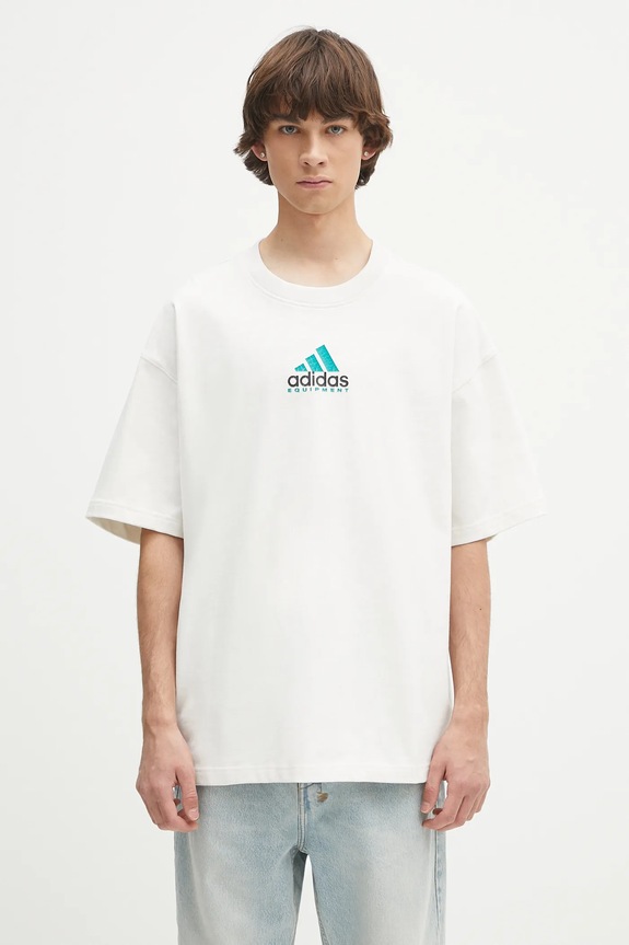 adidas Originals cotton t-shirt EQT Gfx Tee 2 cotton white JN4845