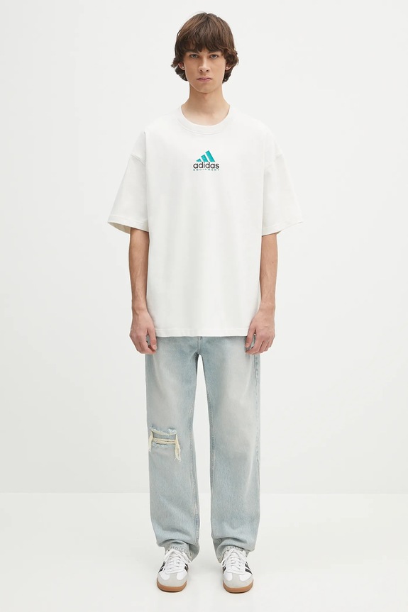 adidas Originals cotton t-shirt EQT Gfx Tee 2 JN4845 white